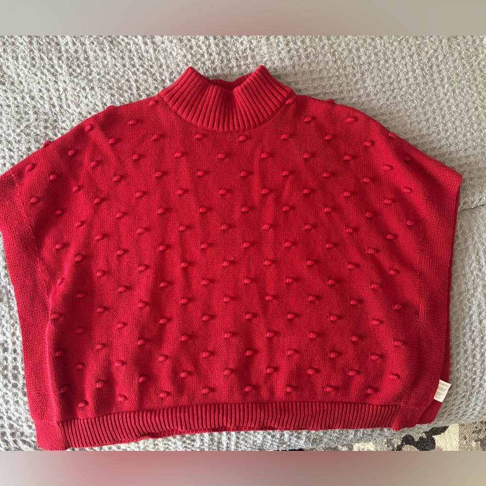 Carter's Red Cowl Neck Sweater with Textured Knit